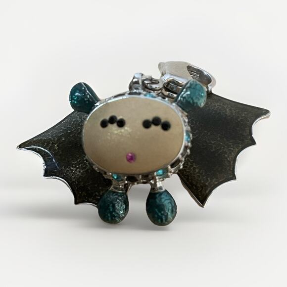 Retired Swarovski Bat Charm Halloween Cuteness Lobster Clasp (charm Only) - Picture 1 of 10